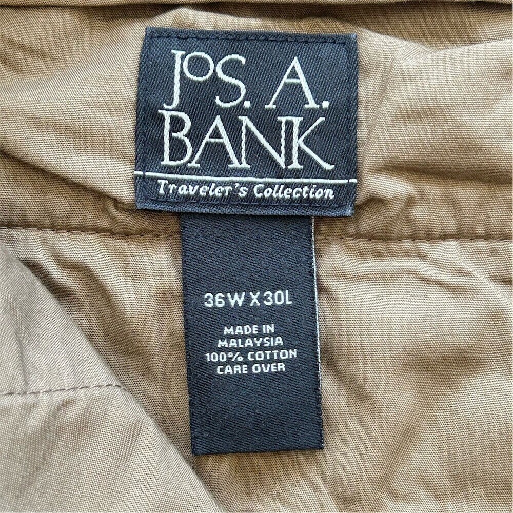 Jos. A. Bank Traveler's Collection Dress Pants Mens 36x30 Gray Pleated - Picture 4 of 8